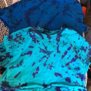 Tie dye crop top two piece set